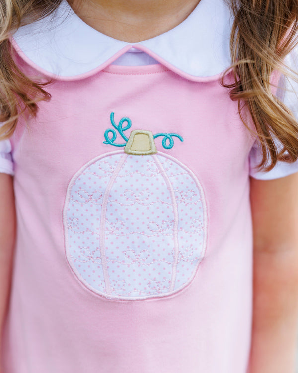 Pretty in Pink Pumpkin Jumper with Peter Pan Collar Top