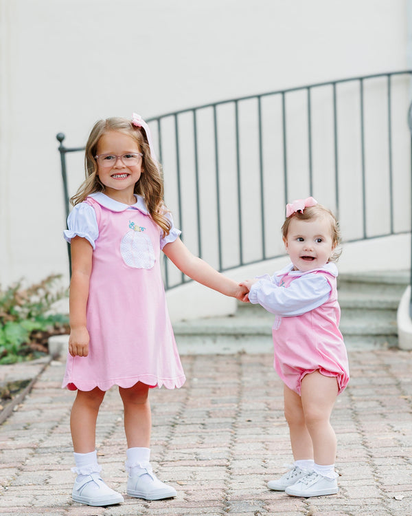 Pretty in Pink Pumpkin Jumper with Peter Pan Collar Top