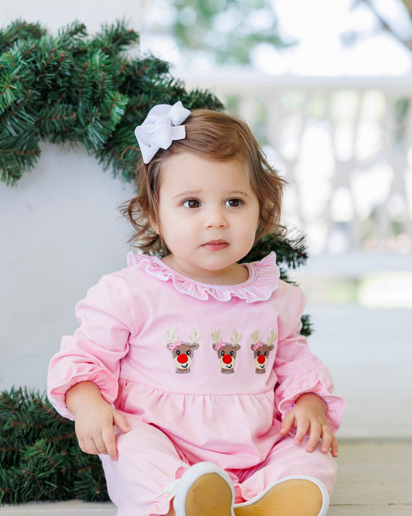 Run Run Rudolph Ruffle Romper