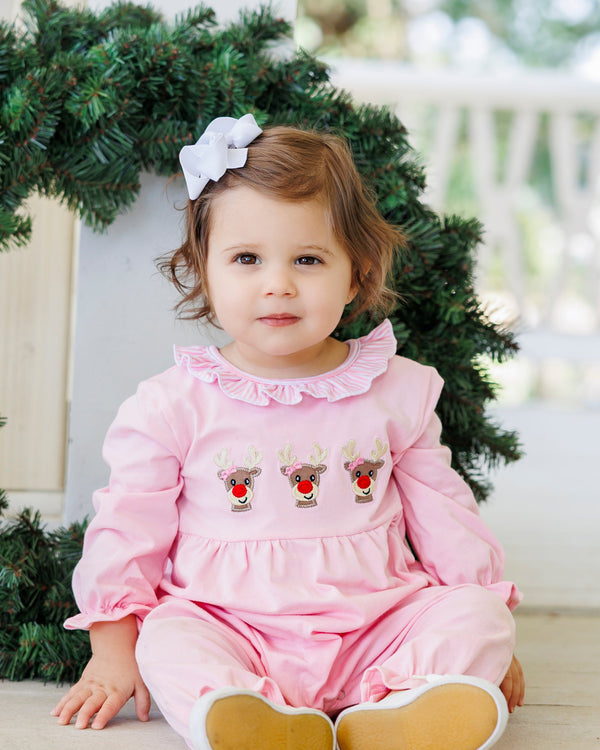 Run Run Rudolph Ruffle Romper