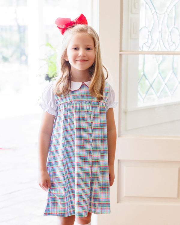 Primary Plaid Jumper Set