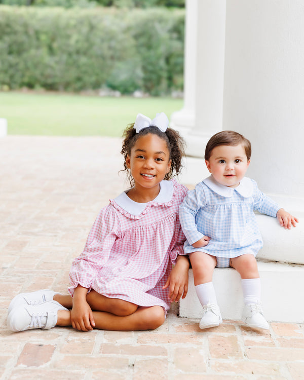 Catherine Dress - Light Pink Gingham
