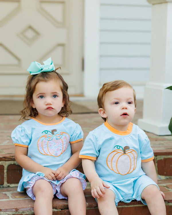 Pumpkin Patch Petals Applique Bloomer Set