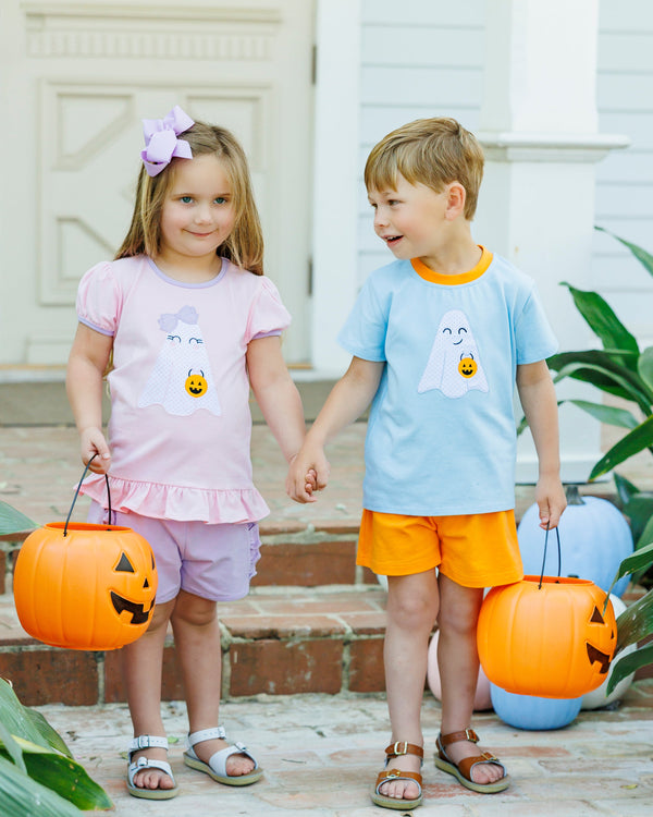 Boo Crew Ruffle Top