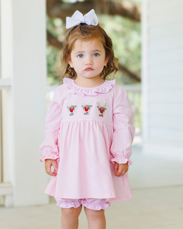 Run Run Rudolph Ruffle Bloomer Set