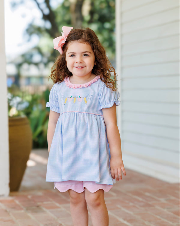 Pencil Garland Scallop Short Set