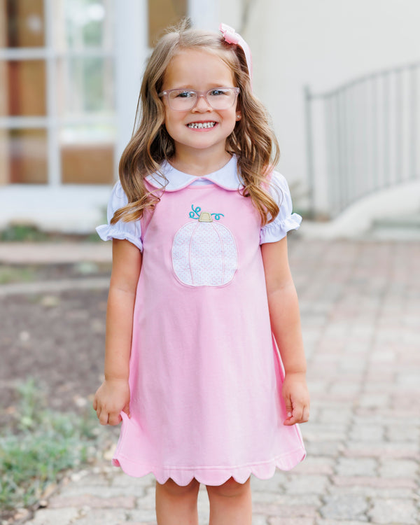 Pretty in Pink Pumpkin Jumper with Peter Pan Collar Top