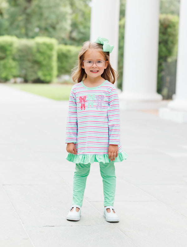 Bows & Ballet Ruffle Pant Set