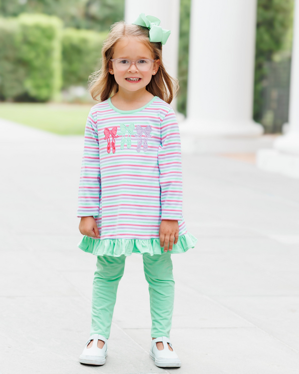 Bows & Ballet Ruffle Pant Set