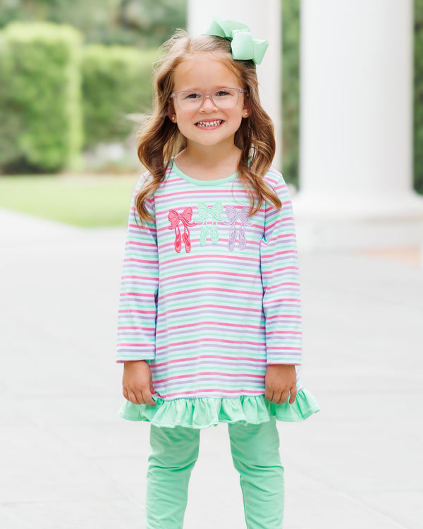 Bows & Ballet Ruffle Pant Set