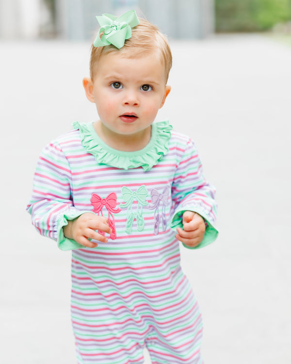 Bows & Ballet Ruffle Romper
