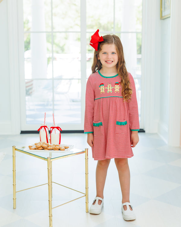 Santa's Sweet Helpers Ruffle Pocket Dress