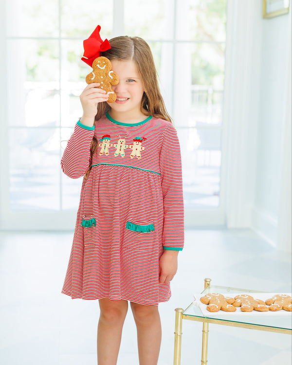 Santa's Sweet Helpers Ruffle Pocket Dress