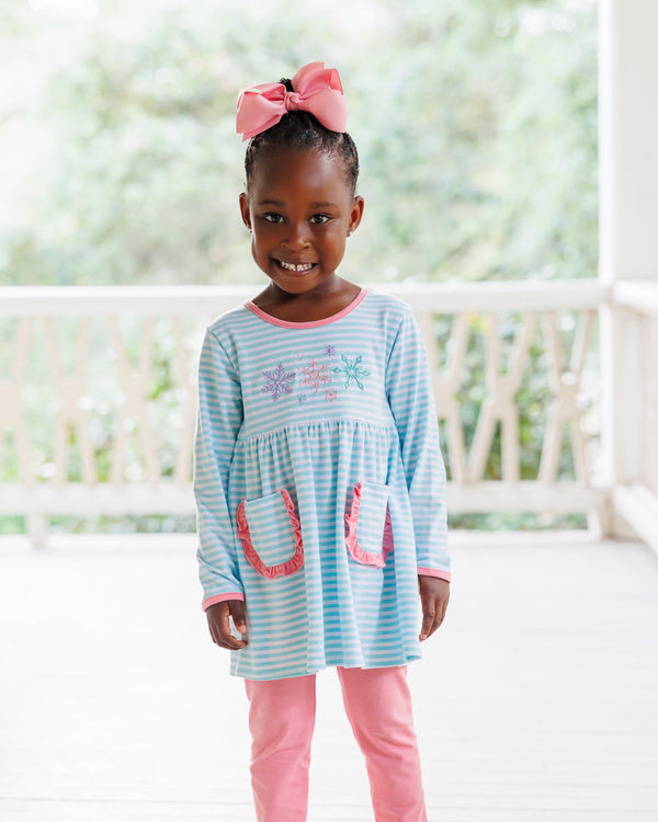 Let It Snow Ruffle Pants Set