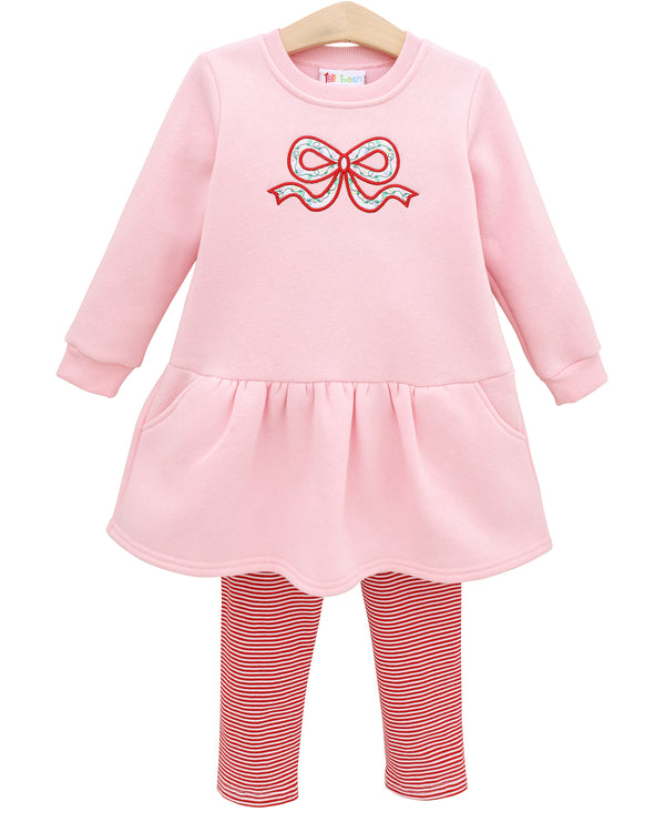 Merry & Bright Bow Tunic Sweatshirt Set