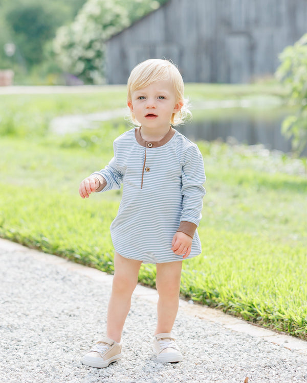 Nathan Bubble- Dusty Sage Stripe/Light Brown
