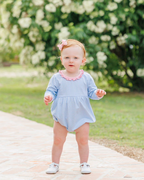 Sadie Bubble- Light Blue Stripe/Light Pink