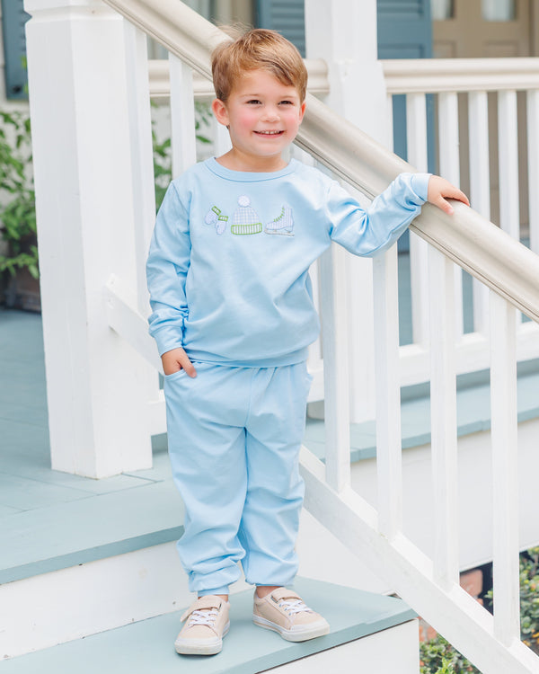 Around The Rink Jogger Set- Light Blue