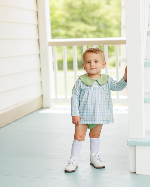Basin Plaid Liam Diaper Set