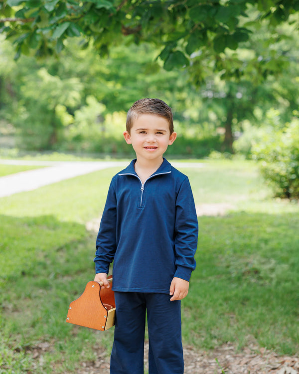 Evan Pullover Set- Navy