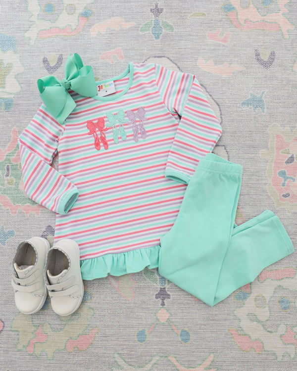Bows & Ballet Ruffle Pant Set