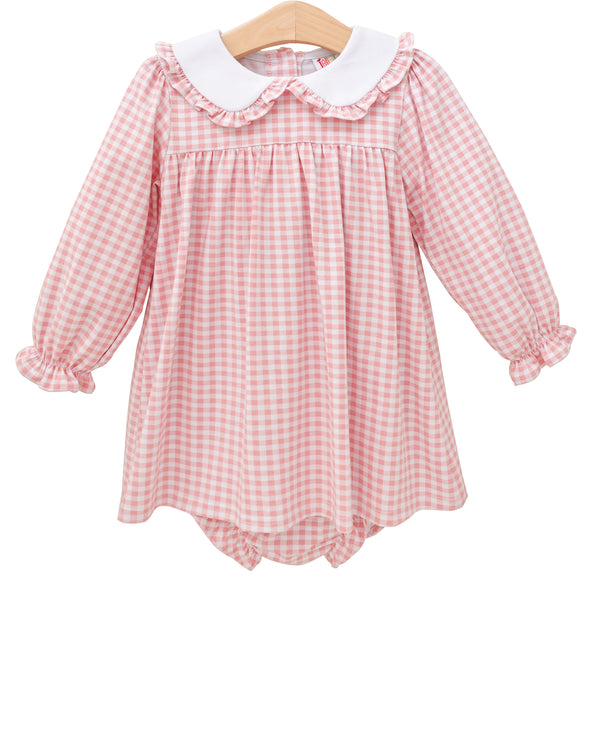 Catherine Diaper Set - Light Pink Gingham