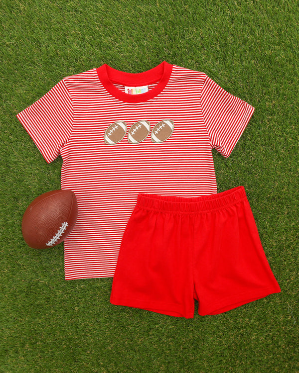 Football Trio Shirt- Red Stripe