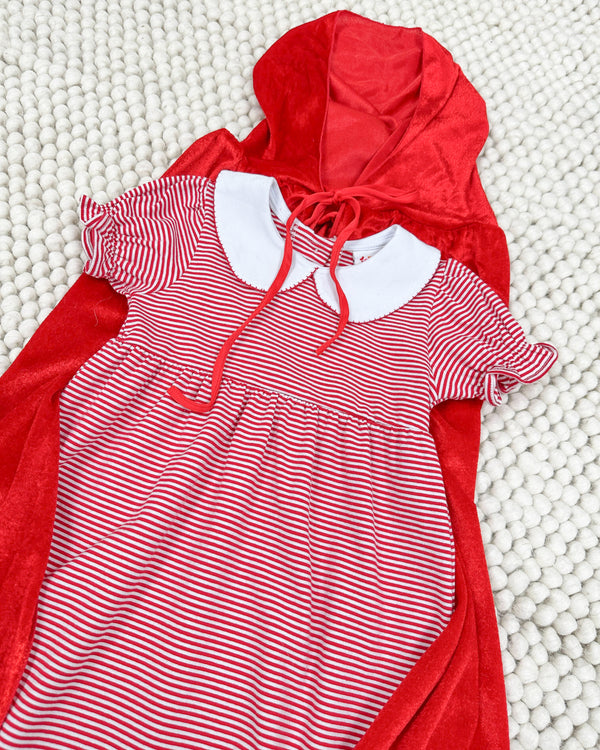 Charlotte Dress- Red Stripe