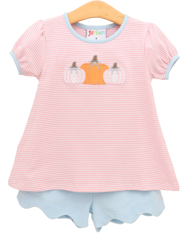 Pumpkin Pals Scallop Short Set