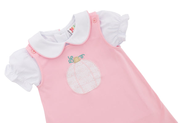 Pretty in Pink Pumpkin Jumper with Peter Pan Collar Top