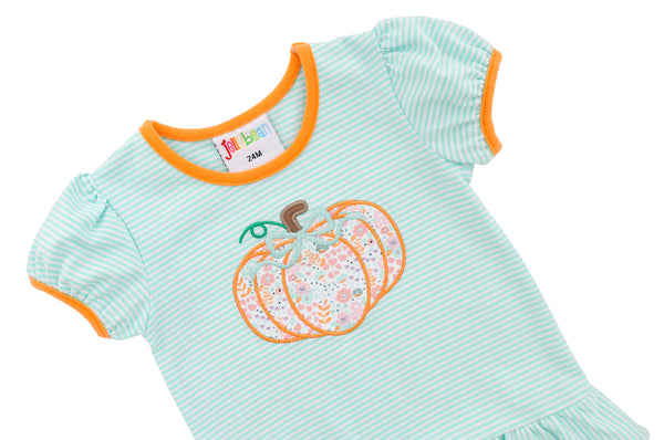 Pumpkin Patch Petals Applique Ruffle Short Set