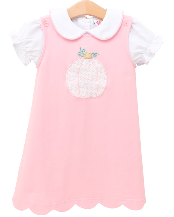 Pretty in Pink Pumpkin Jumper with Peter Pan Collar Top