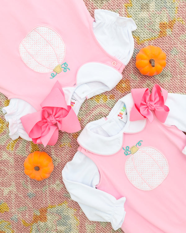 Pretty in Pink Pumpkin Jumper with Peter Pan Collar Top