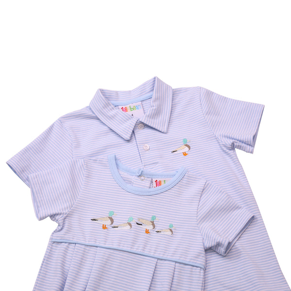 Mallard Embroidery Bubble- Blue
