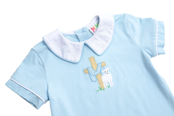 He Is Risen Collared Short Set