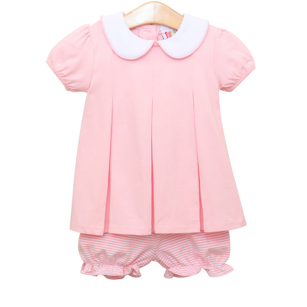 Pleat Bloomer Set- Light Pink