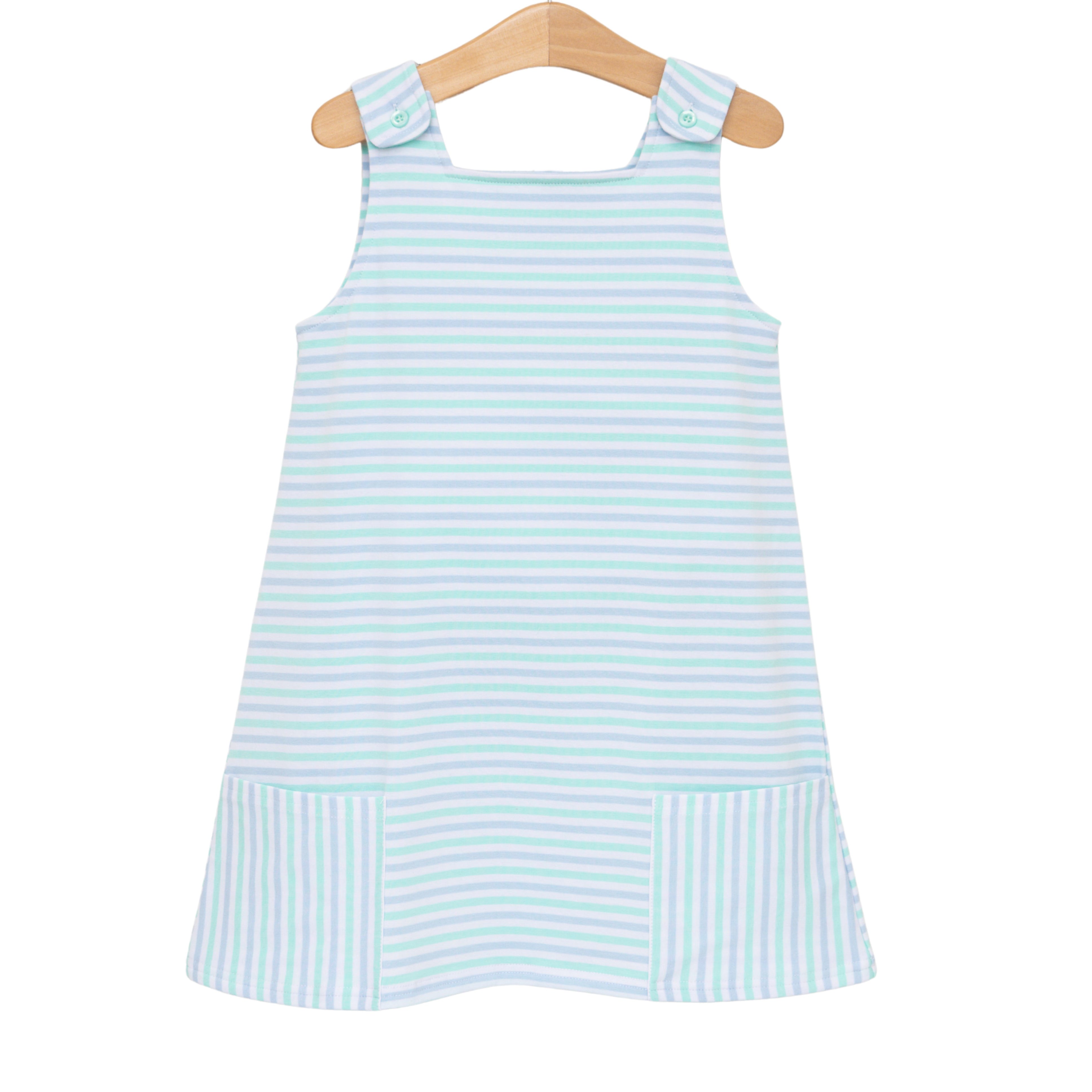 Blue And White Striped Smock Dress Margo Pocket Dress- Seaside Stripe 2T Blue And White Striped Smock Dress Margo Pocket Dress- Seaside Stripe 2T