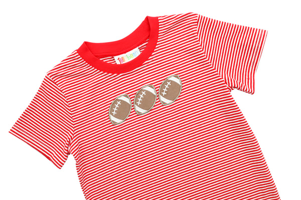 Football Trio Shirt- Red Stripe