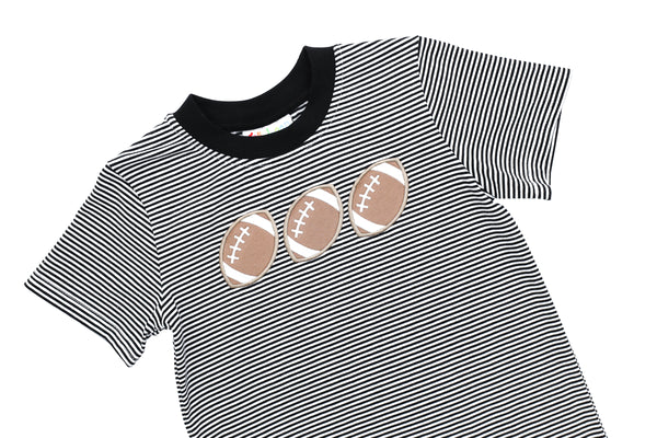 Football Trio Shirt- Black Stripe