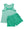 We've Got Spirit Bow Back Short Set- Green Stripe
