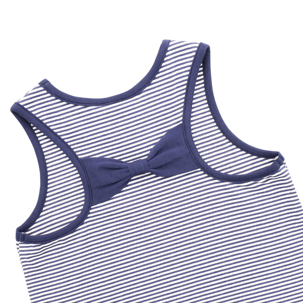 We've Got Spirit Bow Back Short Set- Navy Stripe
