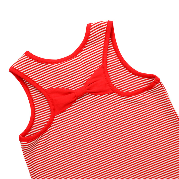 We've Got Spirit Bow Back Short Set- Red Stripe