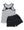 We've Got Spirit Bow Back Short Set- Black Stripe
