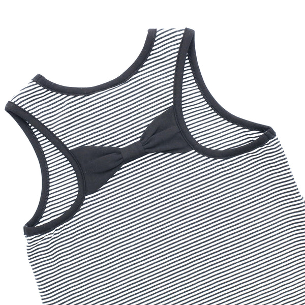 We've Got Spirit Bow Back Short Set- Black Stripe