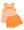 We've Got Spirit Bow Back Short Set- Orange Stripe