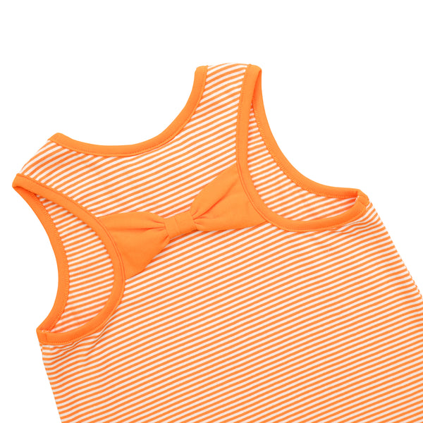 We've Got Spirit Bow Back Short Set- Orange Stripe