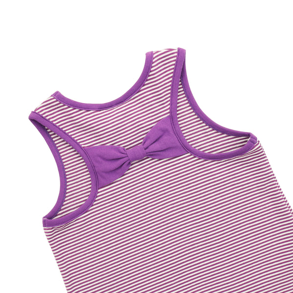 We've Got Spirit Bow Back Short Set- Purple Stripe