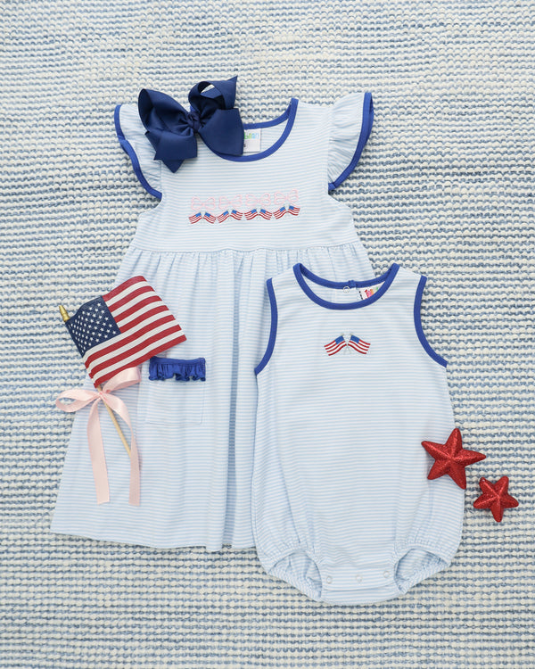 Let Freedom Ring Ruffle Pocket Dress