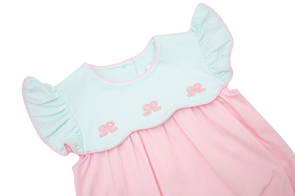 French Knot Bow Scallop Bubble