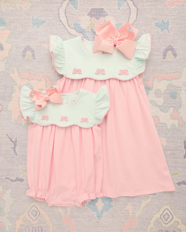 French Knot Bow Scallop Bubble